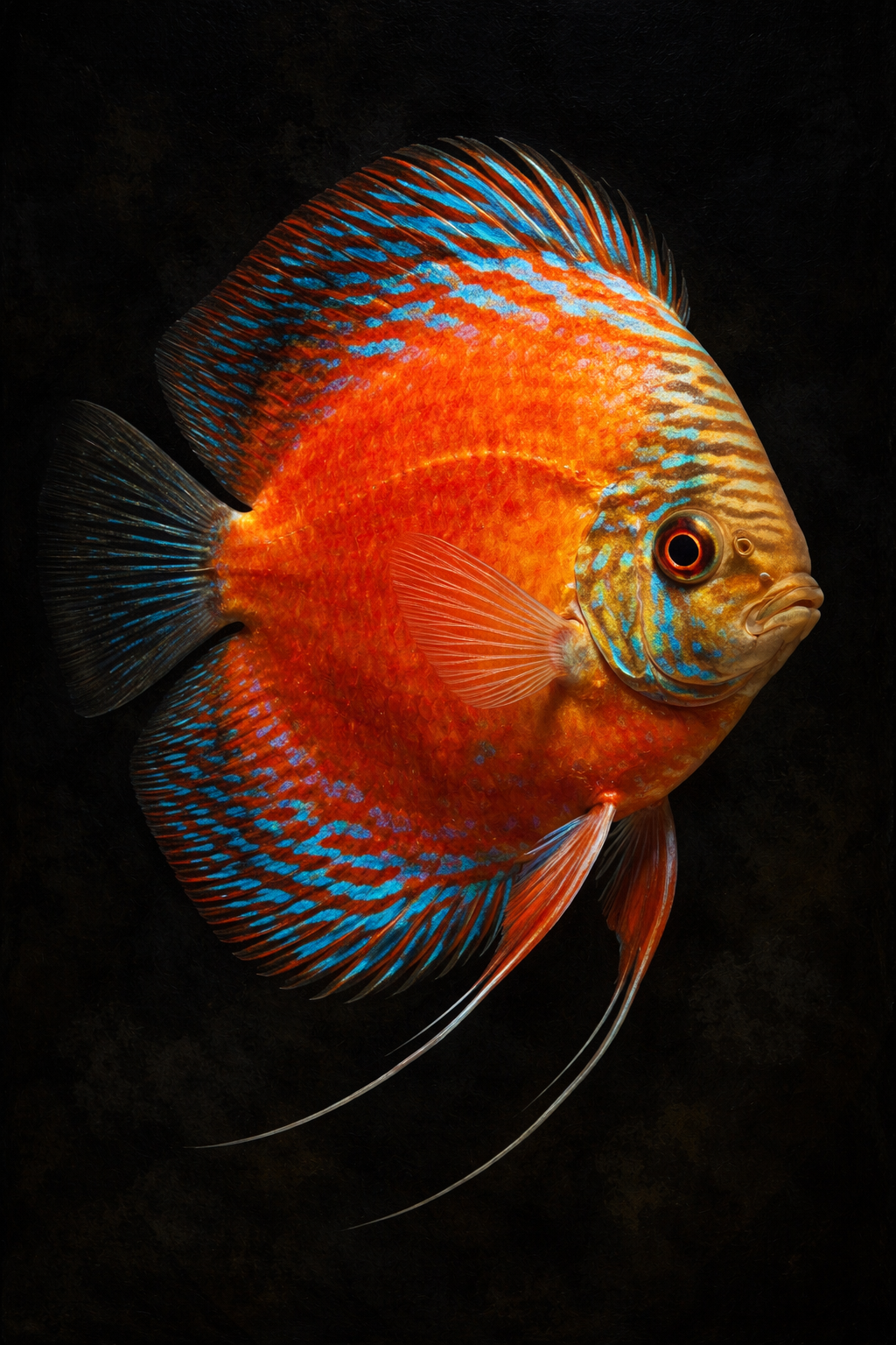 Discus fish portrait