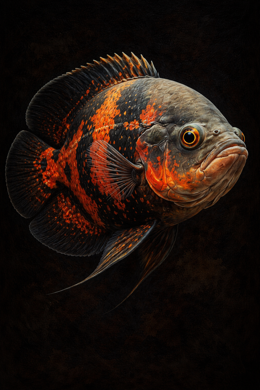 Oscar fish portrait